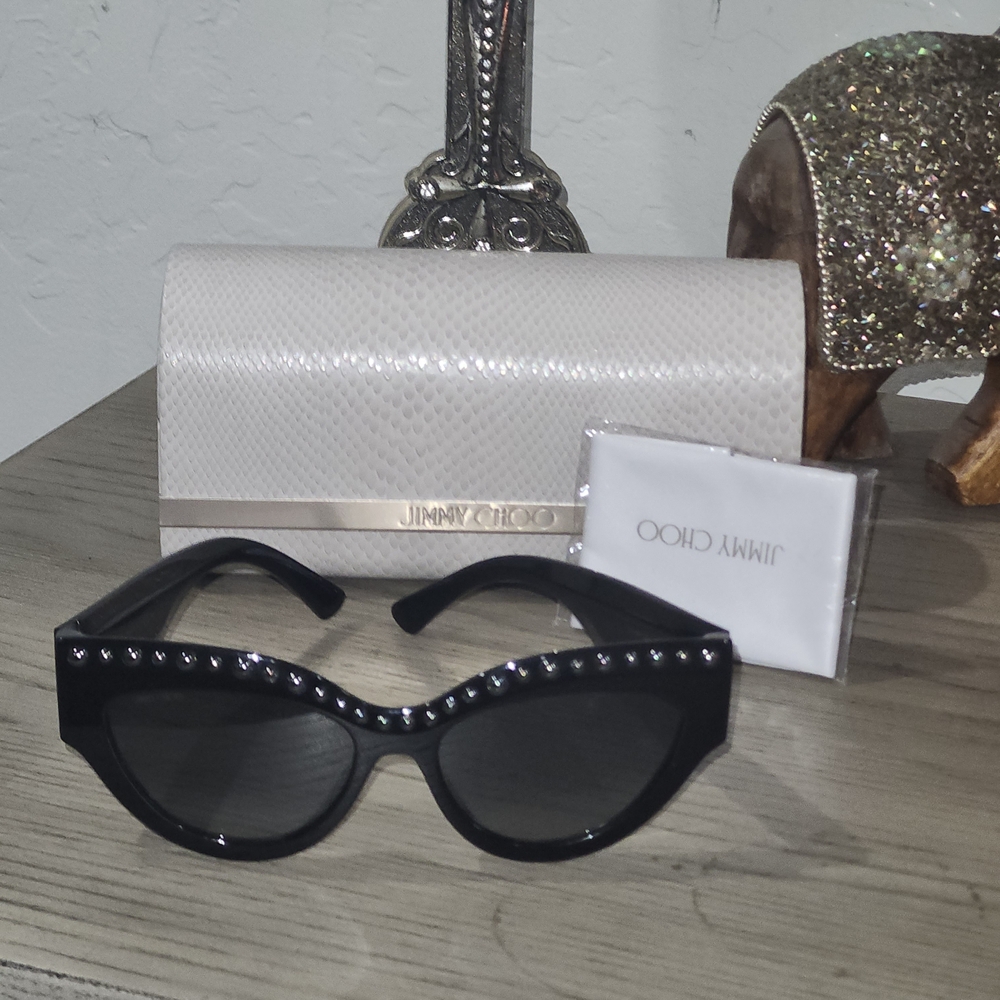 Jimmy Choo Black Studded Sunglasses